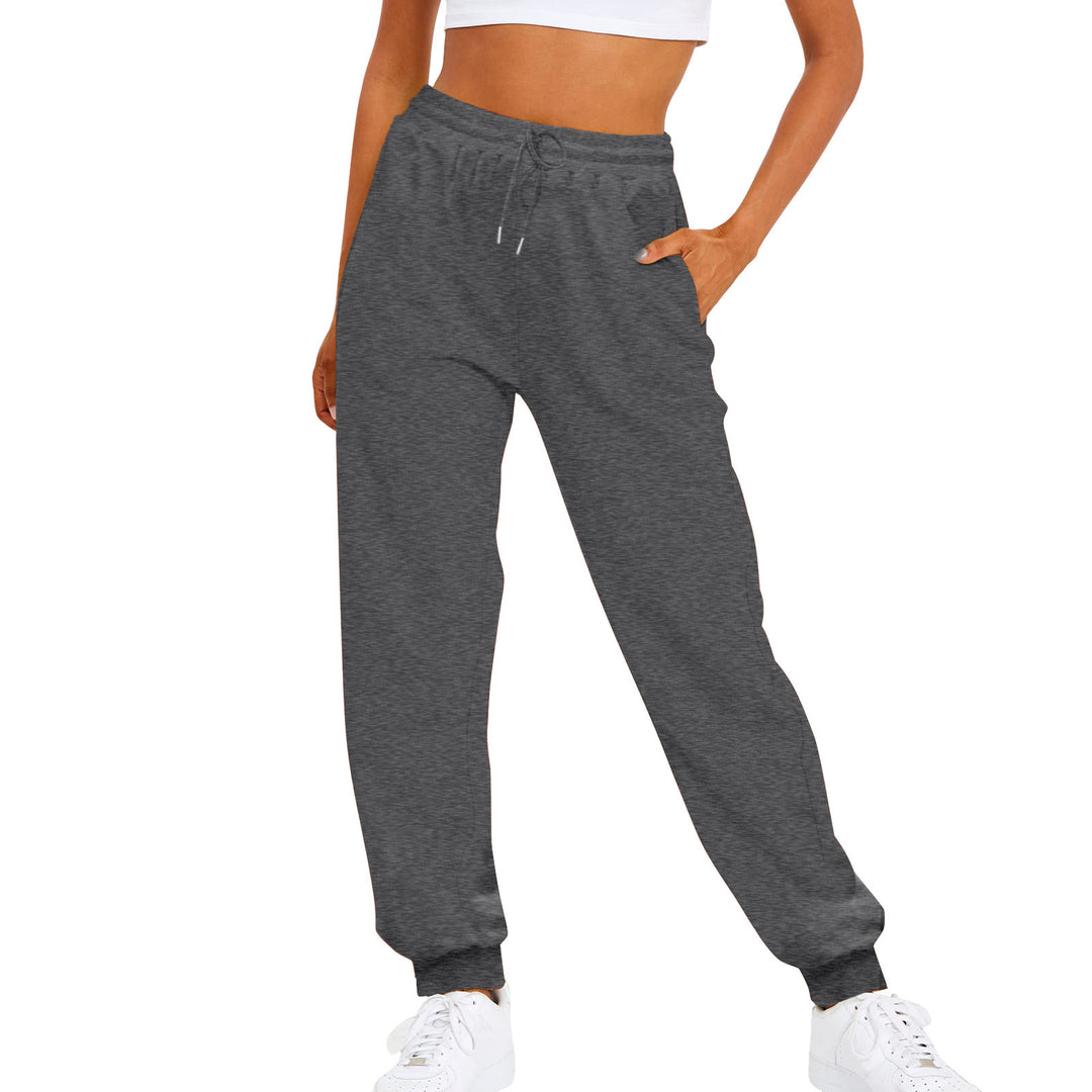 Women's comfortable jogging pants with drawstring, side pockets, and ribbed ankle cuffs Mune Fashion