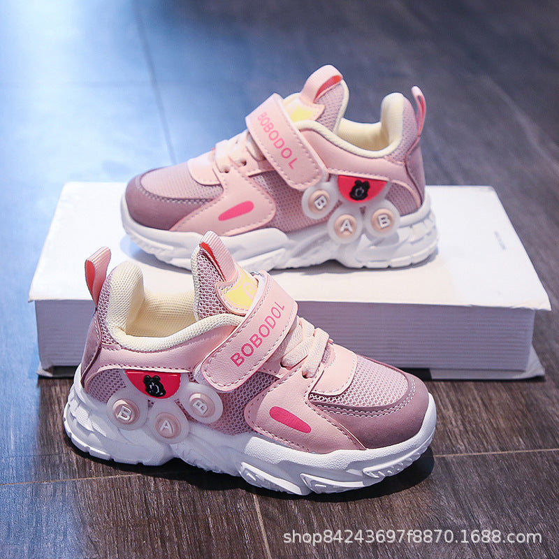 Women's Sporty Children's Sneakers with Practical Velcro Closure and Colorful Appliqués Mune Fashion