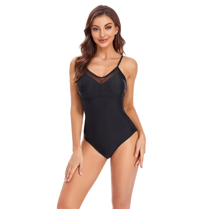 Women Elegant One-Piece Swimsuit with Transparent Inserts Mune Fashion