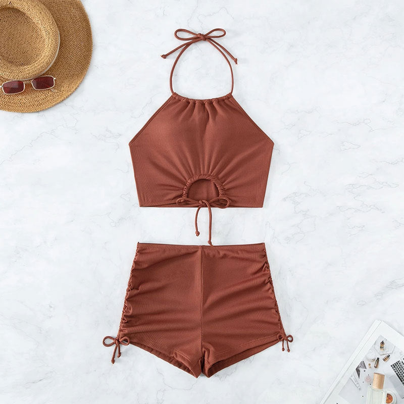 Women Sporty Bikini Shorts Set Mune Fashion