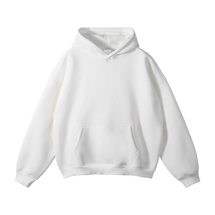 Unisex Simple Oversized Hoodie with Soft Fleece Inner Side and Deep Raglan Seam Mune Fashion