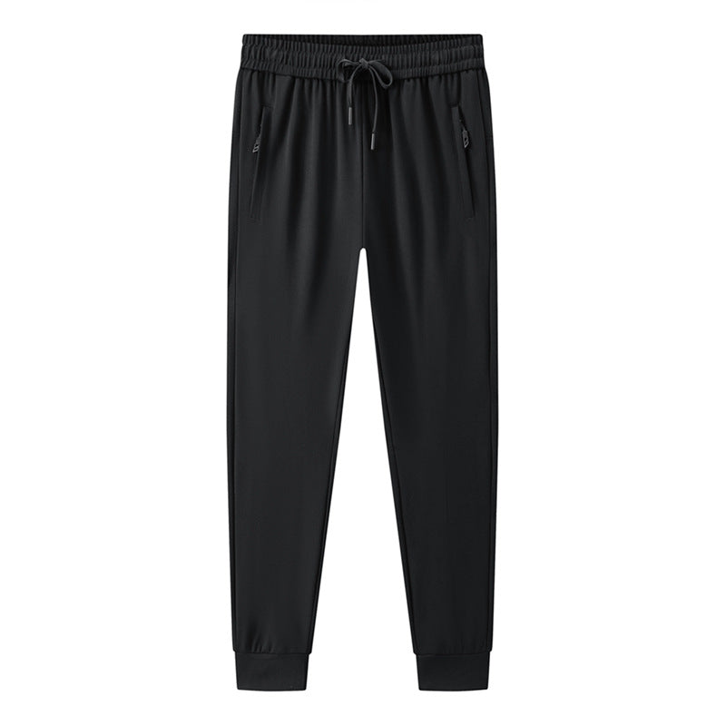 Men's Breathable Tech Jogging Pants with Elastic Waistband, Drawstring & Slim Tapered Silhouette Mune Fashion