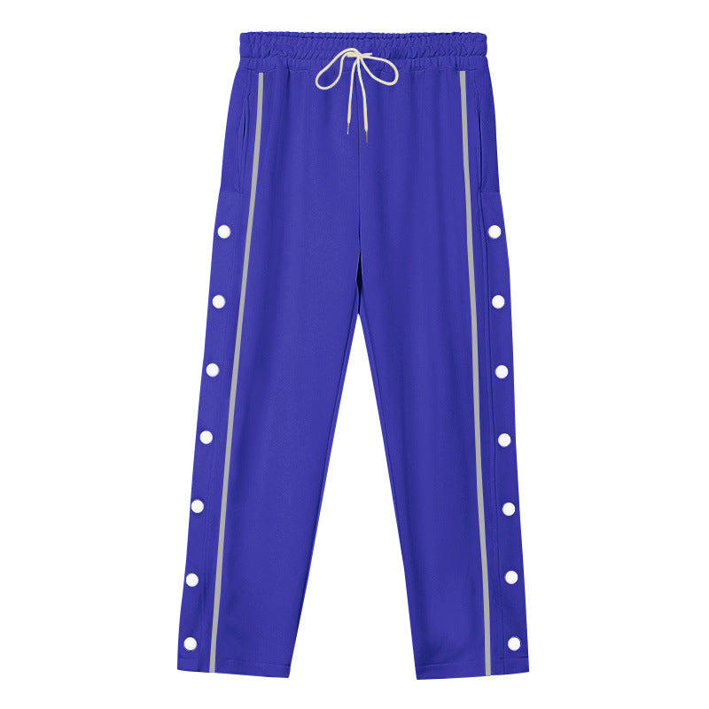 Unisex nan light sports training pants with snap button placket and elastic drawstring waistband Mune Fashion