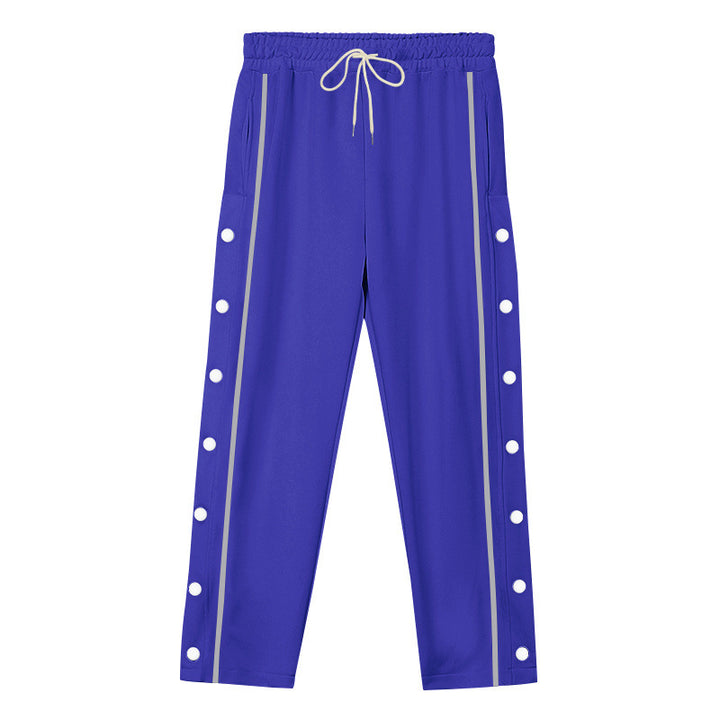 Unisex nan light sports training pants with snap button placket and elastic drawstring waistband Mune Fashion