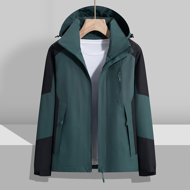 Women's two-layer waterproof outdoor jacket with hood, breathable membrane and adjustable waist Mune Fashion