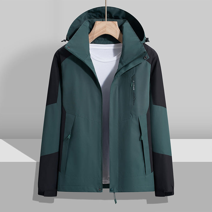Women's two-layer waterproof outdoor jacket with hood, breathable membrane and adjustable waist Mune Fashion