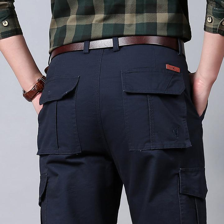 Men's cargo pants with multiple flap pockets and sturdy cotton blend Mune Fashion