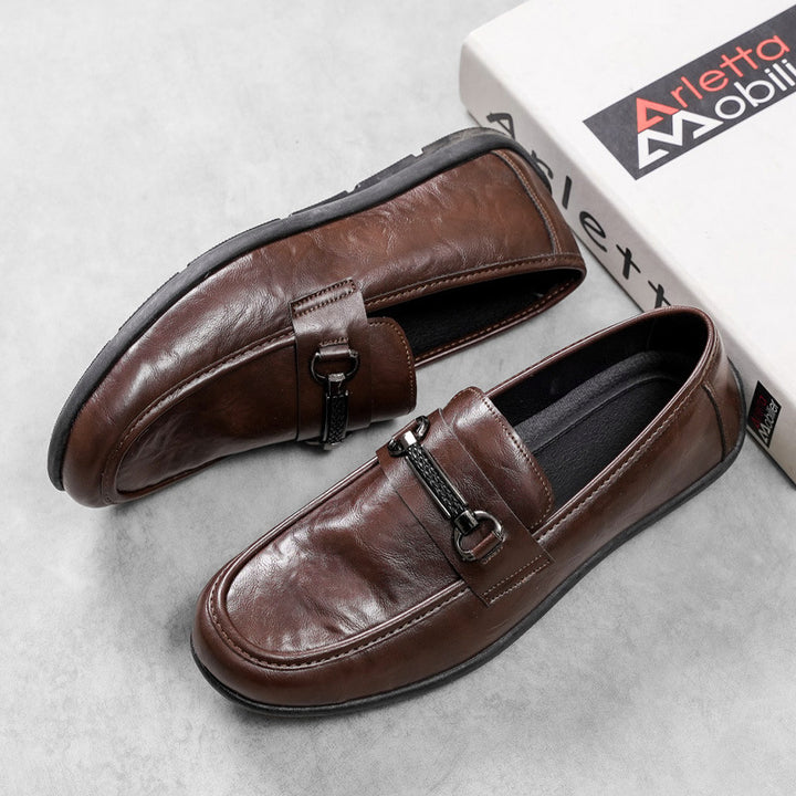 Men's Elegant Moccasins with Fashionable Accents Mune Fashion