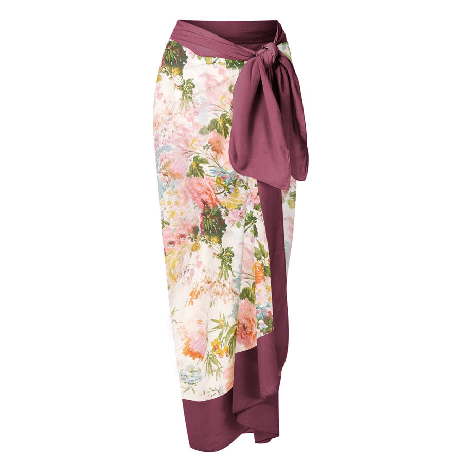 Women's swimsuit with floral design and stylish wrap pants Mune Fashion