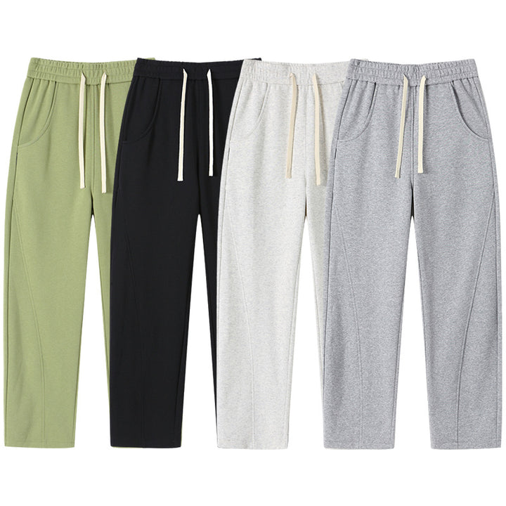 Men's ultra-wide cut fleece lounge pants with drawstring and straight leg Mune Fashion