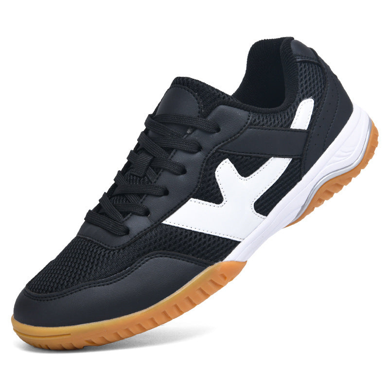 Unisex non-breathable indoor sneakers with slip-resistant rubber outsole and shock-absorbing EVA midsole Mune Fashion