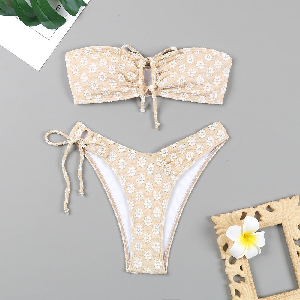 Women's bandeau bikini set with adjustable ties Mune Fashion