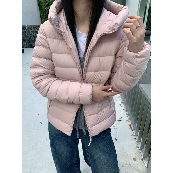 Women's quilted down jacket with high collar and light thermal insulation Mune Fashion