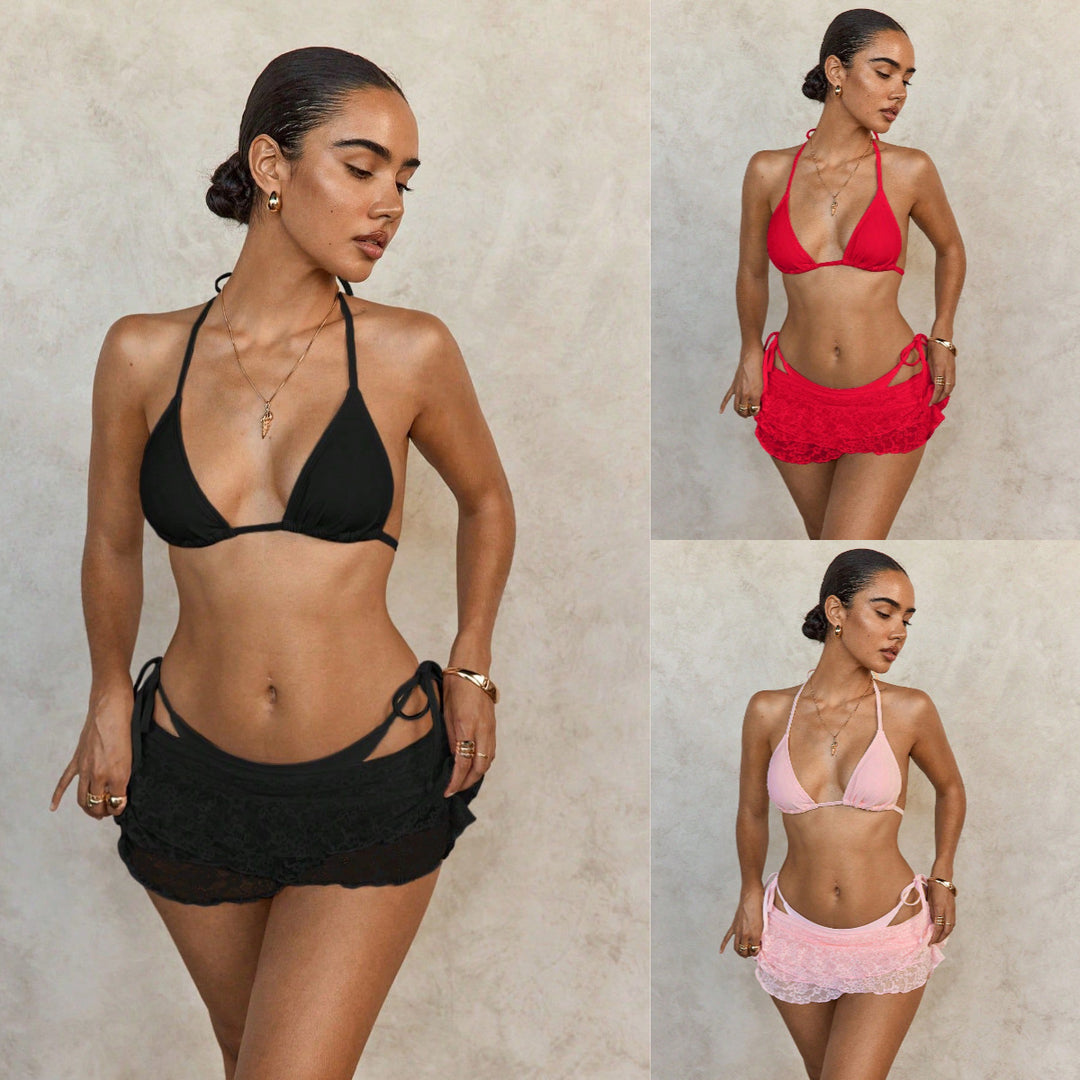 Women's bikini with seductive lace overlay Mune Fashion