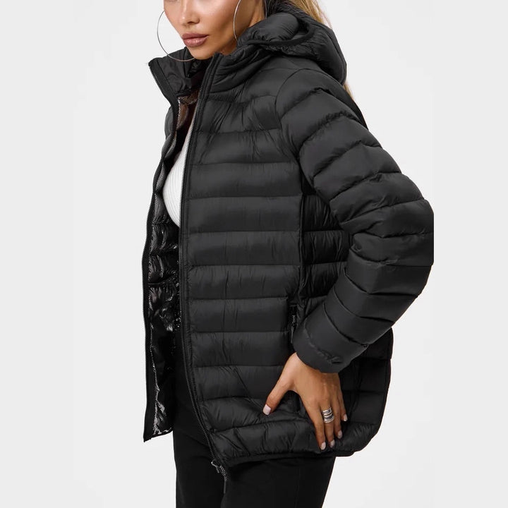 Women's Modern Quilted Jacket with Hood