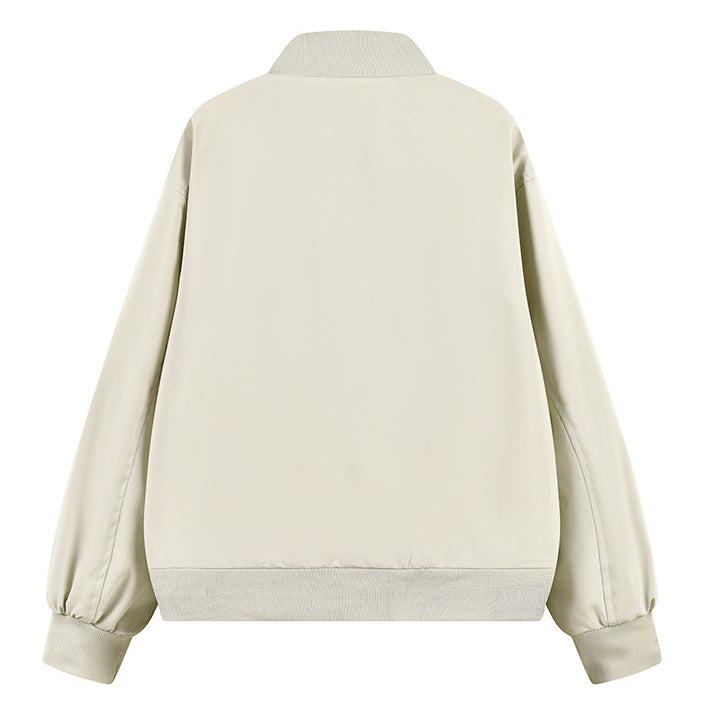 Men's lightweight bomber jacket with stand-up collar, elastic cuffs, and side slip pockets Mune Fashion