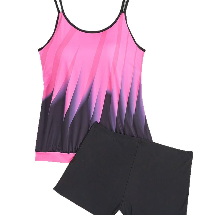 Women's sporty tankini set with colorful top and comfortable shorts Mune Fashion