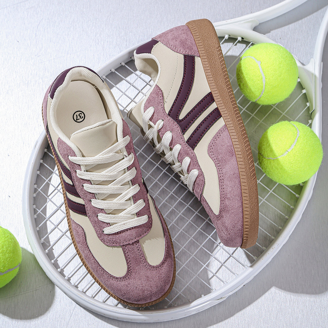 Damen Retro-Sneaker mit Gumsohle und gepolsterter Innensohle Mune Fashion