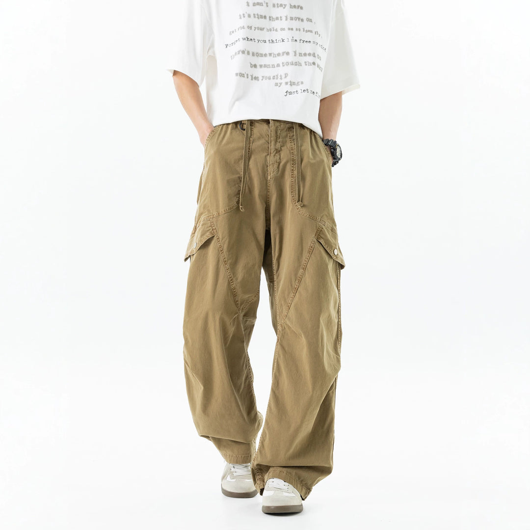 Herren Extraweite Baggy‑Cargohose im Utility‑Workwear‑Look mit elastischem Bund Mune Fashion