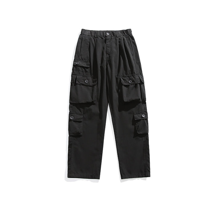 Men's Lightweight Relaxed Cargo Pants with Elastic Waistband and Multiple Pockets Mune Fashion