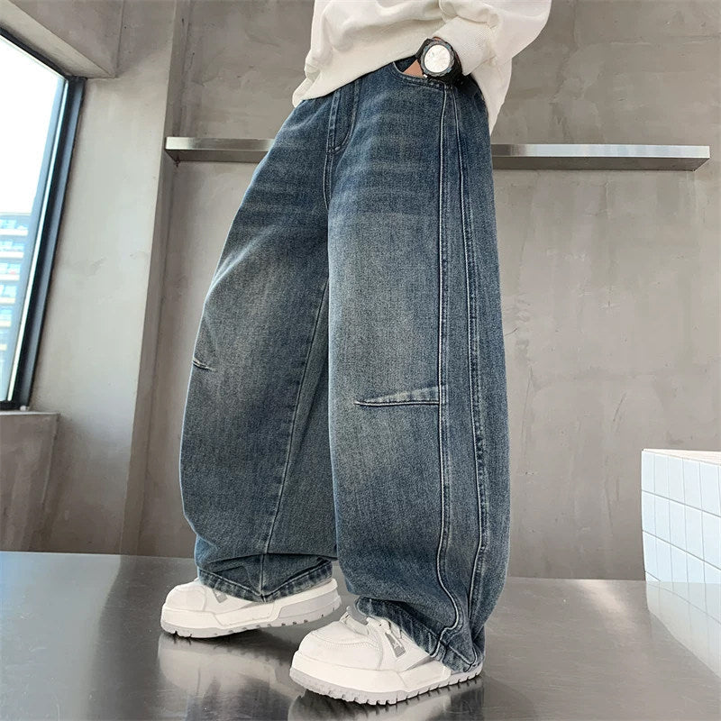 Unisex loose Denim pants in trendy streetwear style Mune Fashion