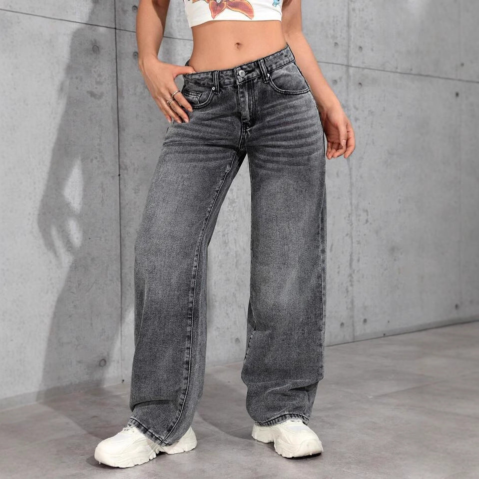 Women Loose Jeans In Casual Cut with Modern Vintage Look Mune