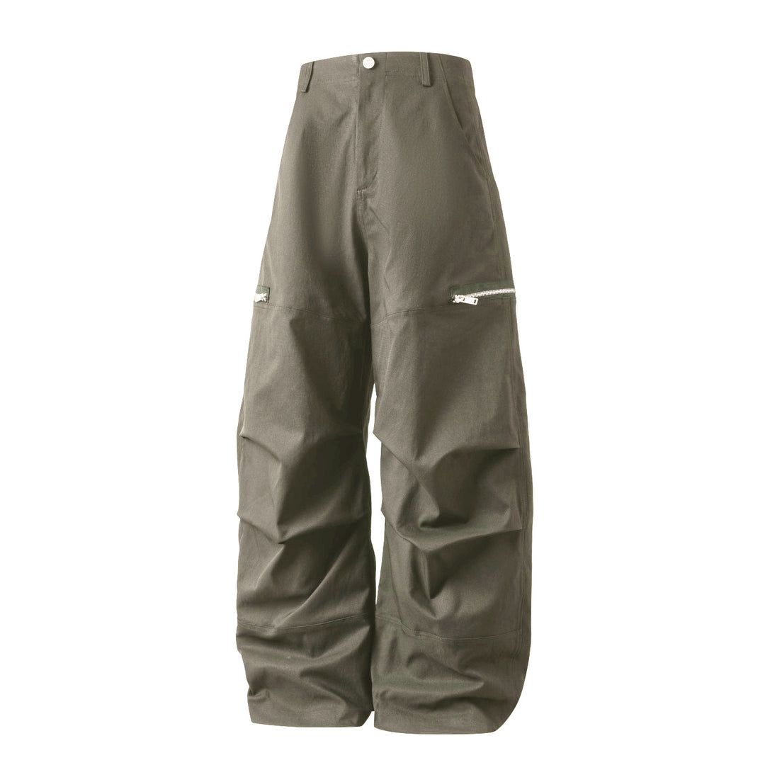 Unisex ultra-wide high-cut balloon cargo pants with side zip pockets Mune Fashion