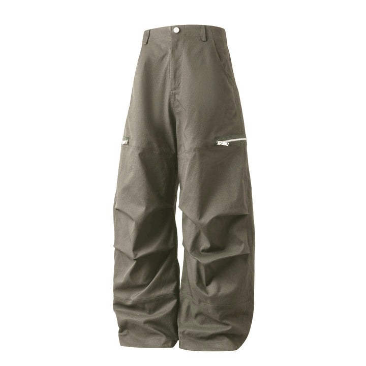 Unisex ultra-wide high-cut balloon cargo pants with side zip pockets Mune Fashion