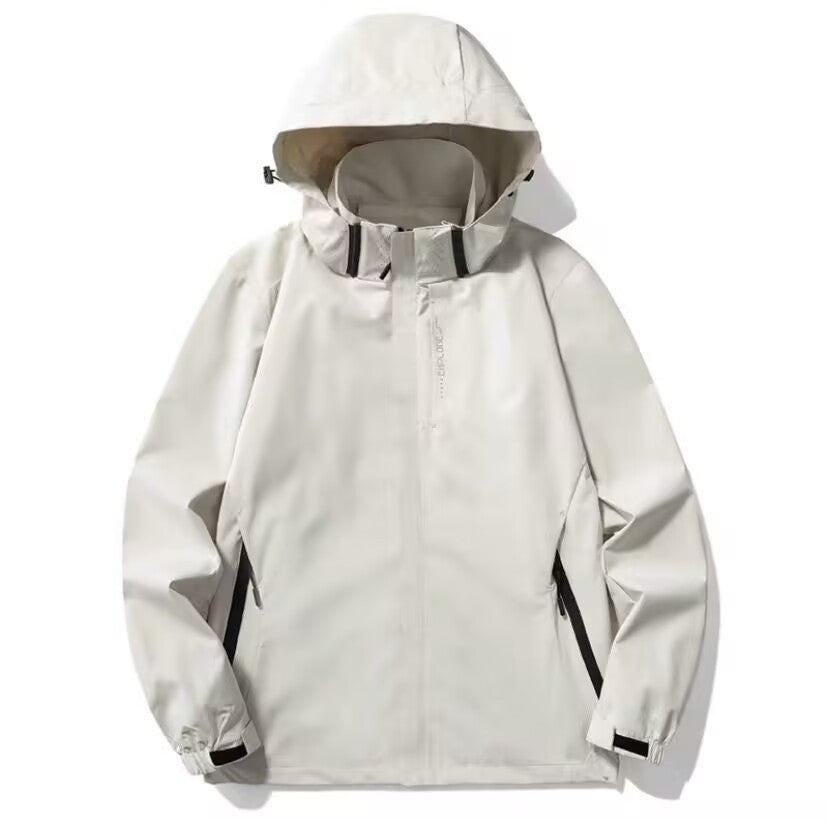 Men's Lightweight Softshell Functional Jacket with Breathable Mesh Lining and Adjustable Hood Mune Fashion