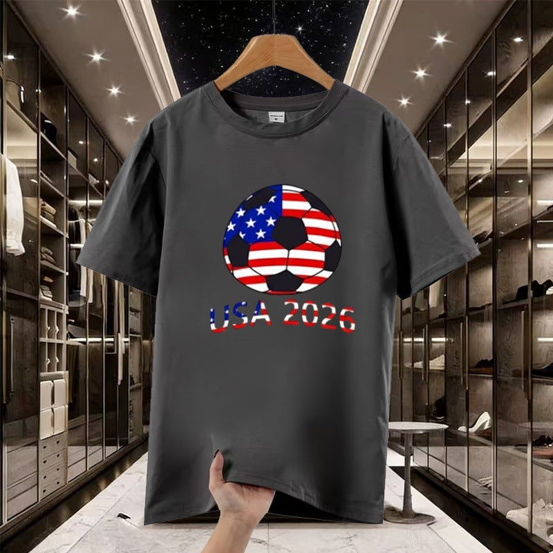 Unisex nan Fan-T-Shirt with large-area USA football print and soft cotton jersey Mune Fashion