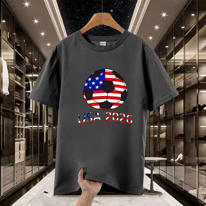 Unisex nan Fan-T-Shirt with large-area USA football print and soft cotton jersey Mune Fashion