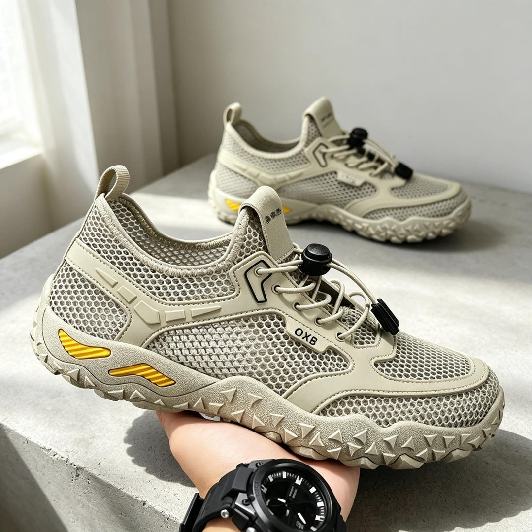 Men's Breathable Mesh Sneakers with Quick-Lacing System Mune Fashion