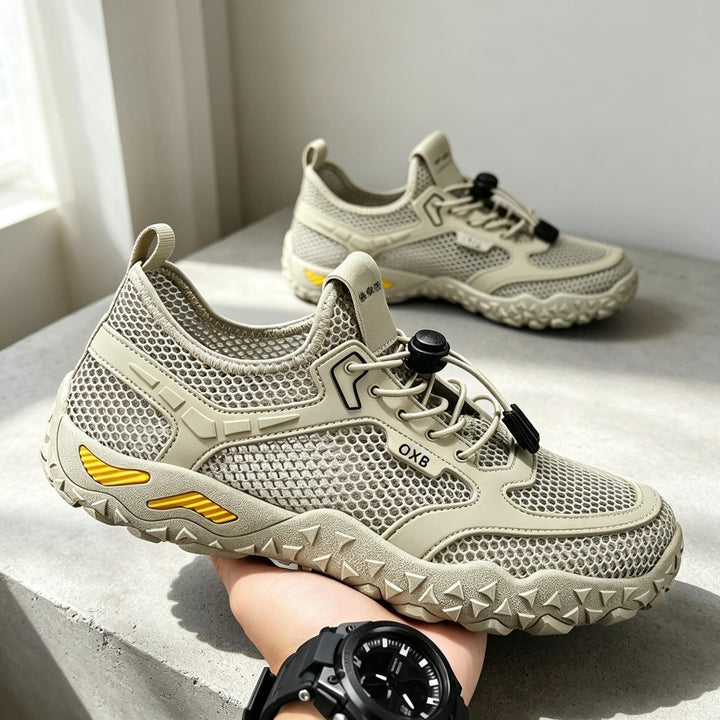 Men's Breathable Mesh Sneakers with Quick-Lacing System Mune Fashion