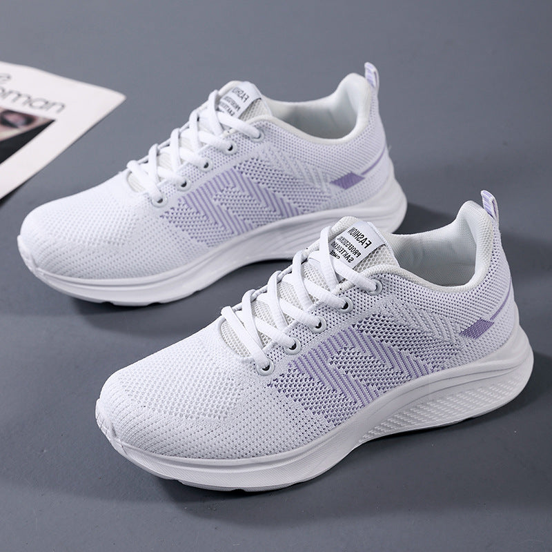 Women's lightweight knitted fitness sneakers with seamless upper material, adaptive EVA cushioning, and ergonomic heel padding Mune Fashion