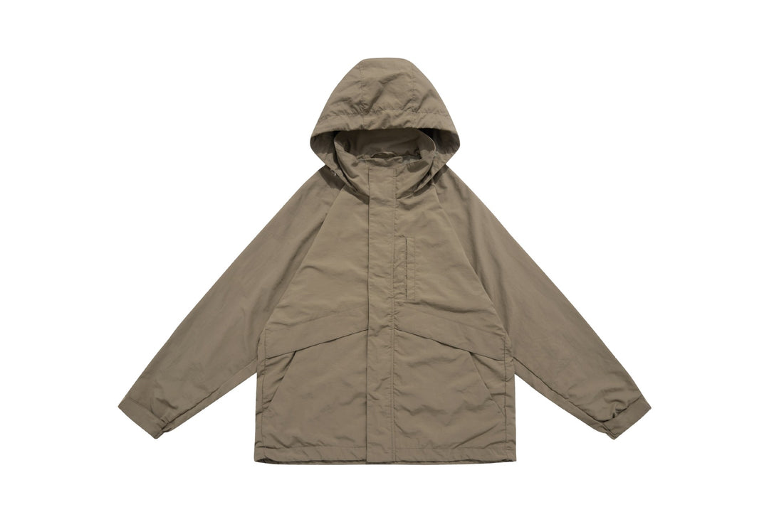 Unisex Wide water-repellent hooded parka with concealed zipper flap and flap pockets Mune Fashion