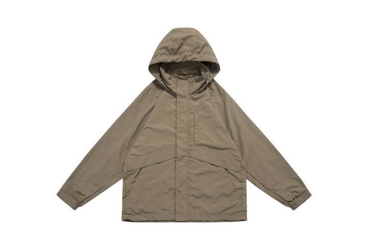 Unisex Wide water-repellent hooded parka with concealed zipper flap and flap pockets Mune Fashion