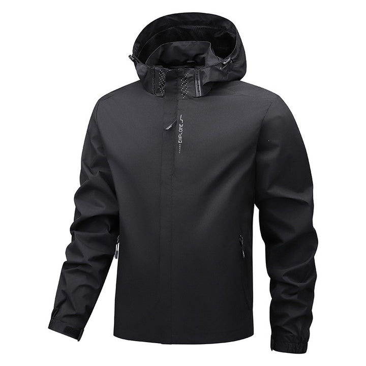 Men's softshell transitional jacket with hood, water-repellent membrane & welded seams Mune Fashion