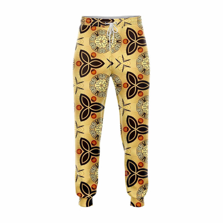 Women Fashionable Jogging Pants with Feather Pattern Mune Fashion