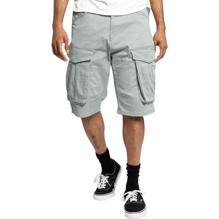 Men's robust cargo shorts with large flap pockets and loose fit Mune Fashion