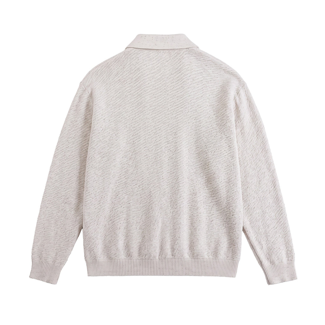 Men's knitted polo shirt with textured yarn and relaxed fit Mune Fashion