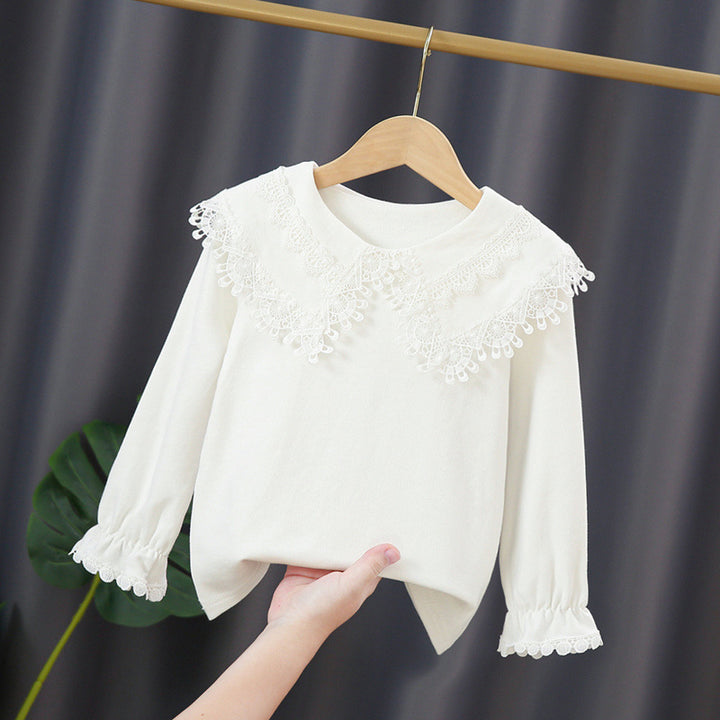 Women's sweatshirt with high lace collar Mune Fashion