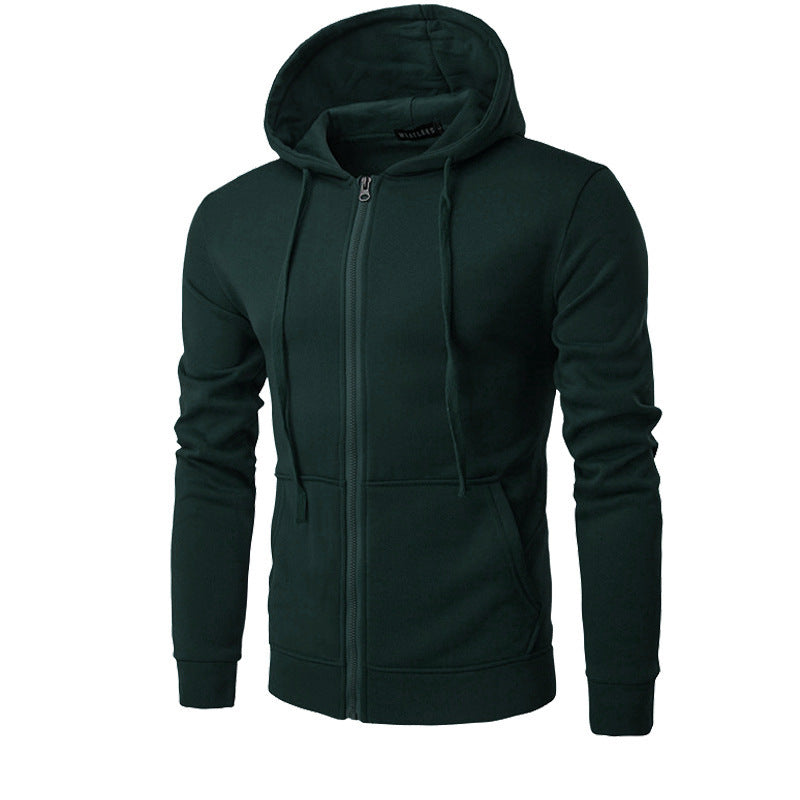 Men's slim-fit zip hoodie jacket with soft fleece lining and kangaroo pockets Mune Fashion