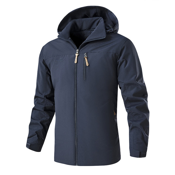 Men's Ultralight Softshell Hybrid Jacket with Adjustable Hood, Wind and Water Repellent Membrane Mune Fashion
