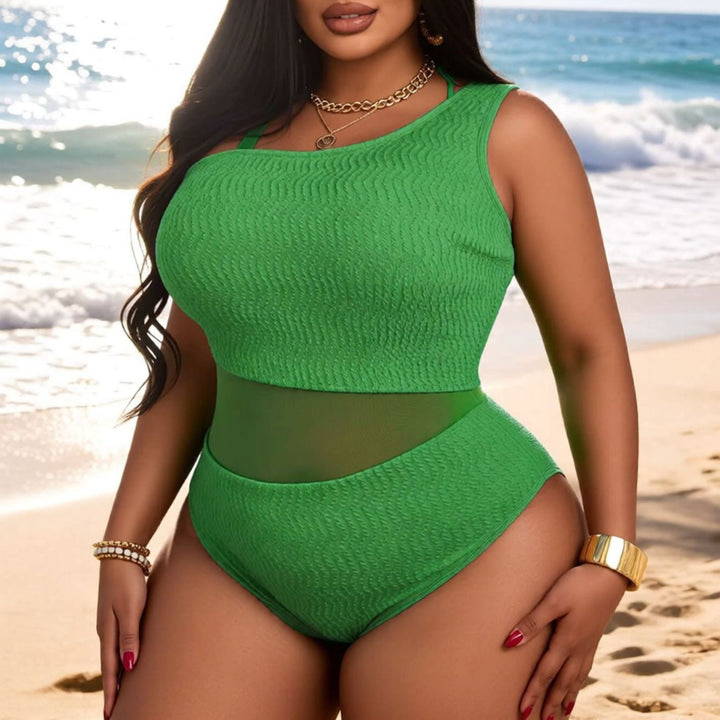 Women's One-Piece Swimsuit with Transparent Inserts Mune Fashion
