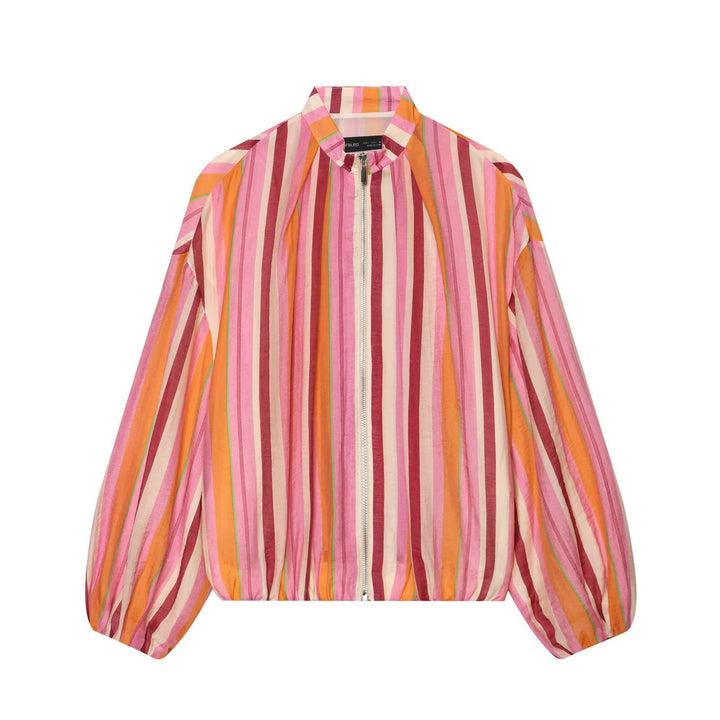 Women's lightweight sheer oversized blouse jacket with balloon sleeves Mune Fashion