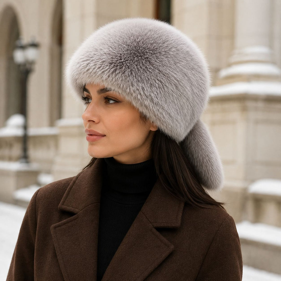 Ladies Luxurious Faux Fur Ushanka with Ear Flaps and Soft Lining Mune Fashion
