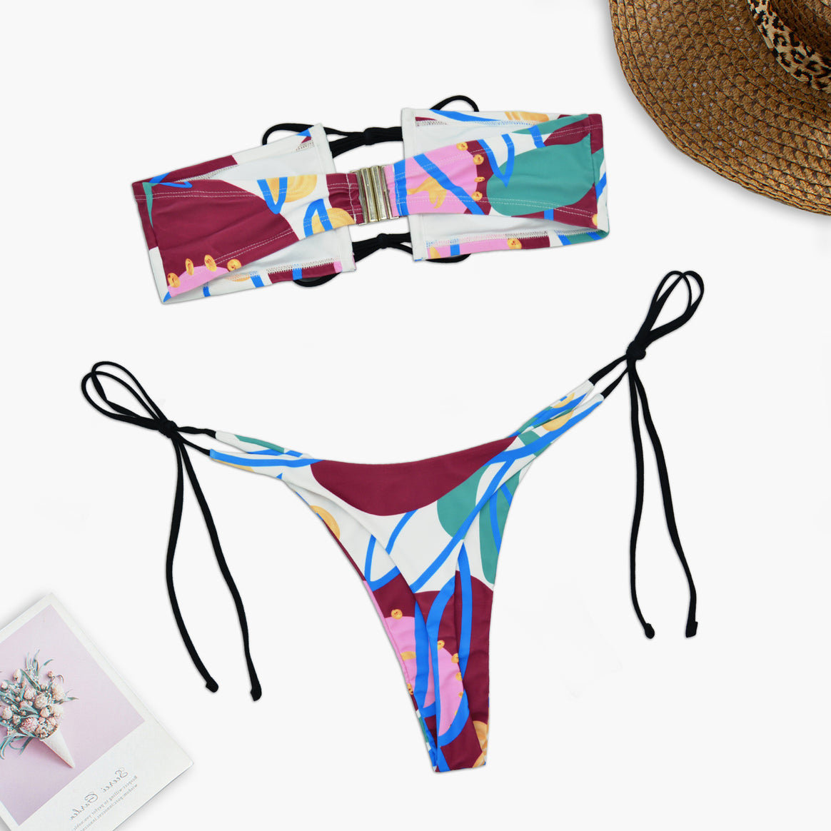 Women's bandeau bikini with stylish tie system Mune Fashion