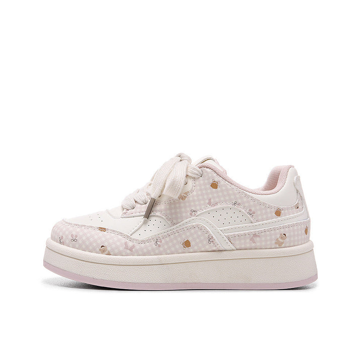 Women's Comfortable Leisure Sneakers with Floral Design Mune Fashion