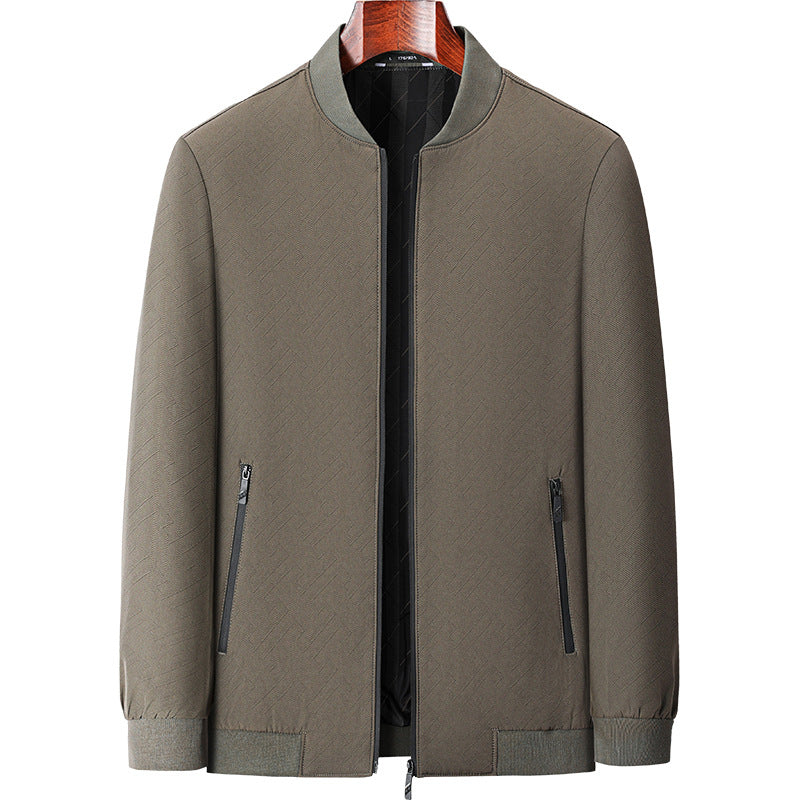 Men's sporty transitional jacket with high collar and side zippered pockets Mune Fashion 1788242364