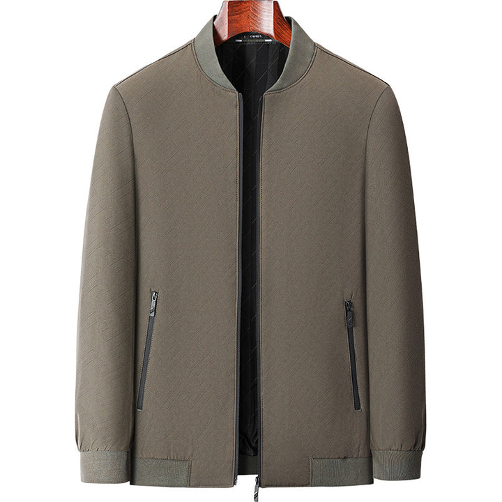 Men's sporty transitional jacket with high collar and side zippered pockets Mune Fashion 1788242364